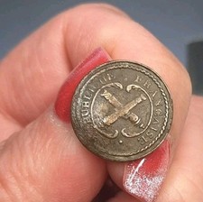 P95405 Rare bouton Officier D'Artillerie Révolution Française 1ère République 