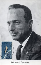 MERCURY Atlas 7 Astronaut Scott CARPENTER Space card cover 1962 RARE !!!