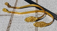 2 Anciennes embrasses / attaches rideaux / crochets mural en Bronze ou laiton