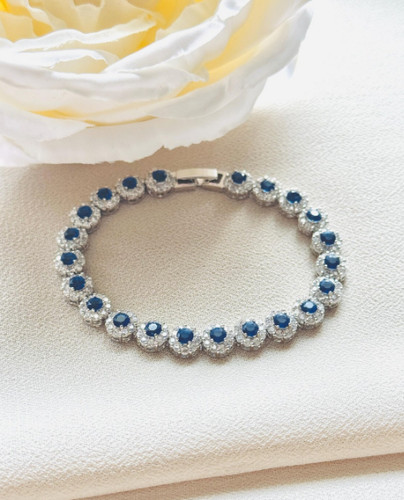 Bracelet tennis femme saphir - bracelet,