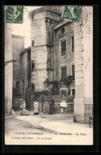 CPA Poncin, La Tour 1909 