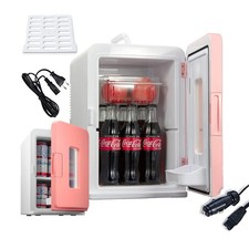 Mini Frigo de Chambre 15L/21 Canettes, 12V/220V Réfrigérateur Cosmetique avec...