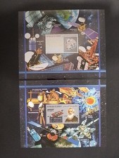 Djibouti Satellite Espace Telstar MNH neuf PA237 238 1987 Bloc Argent PERF