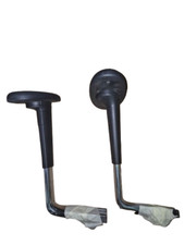 Paire de bras d'accoudoirs réglable haut pour Vitra ID SOFT noir avec fixations