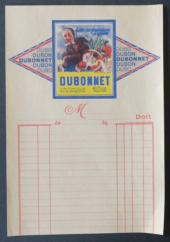 Facturette dubo dubon - facturette, dubonnet