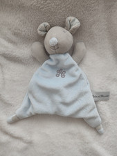Doudou plat souris bleu
