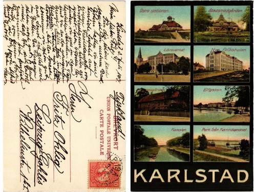 Cpa karlstad souvenir - cpa,