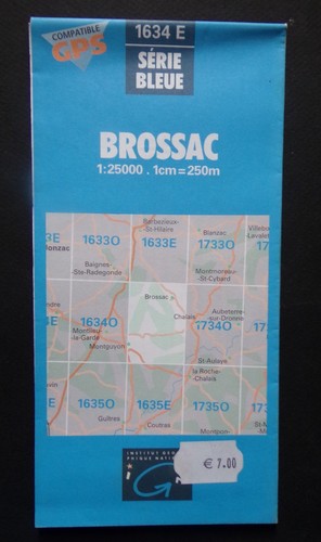 Carte ign série bleue 1634 - §,