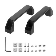 Poignées de Meuble 2 PCS 120MM Aluminium Noir Tirer Poignée Poignée d'équipem...