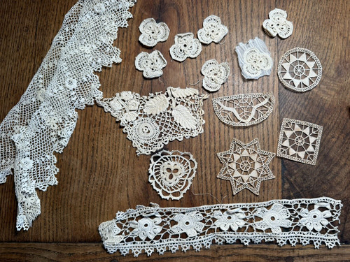 Dentelle ancienne ensemble - dentelle, -ensemble
