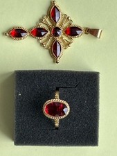 CROIX  CATALANE GRENAT ET