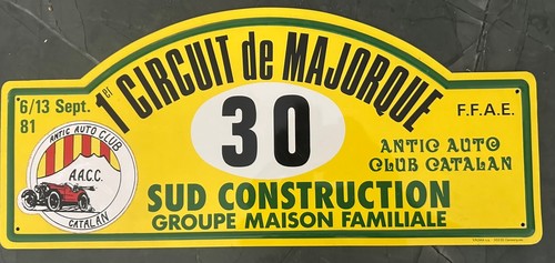 Plaque rallye vintage - plaque,