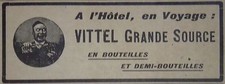 PUBLICITÉ VITTEL A L'HÔTEL