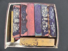 LOT 36 GRANDS  TAMPONS ENCREUR ECOLE DESSINS   fleurs animaux paysages noel