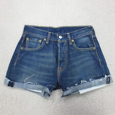 Short Jean Levi's 501 W27 Bleu Stonewash Hotpants Vacances Plage Button Fly