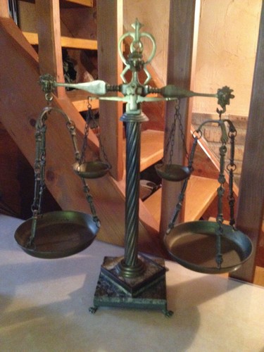 Rare balance ancienne - balance, double
