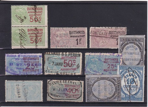 Timbres france fiscaux lot - fiscaux,
