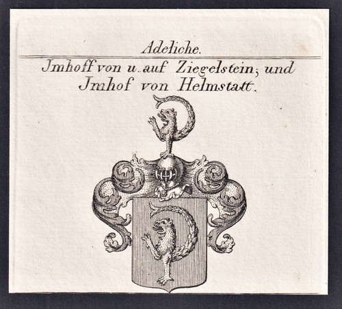 Imhoff imhof helmstatt blason - imhoff,