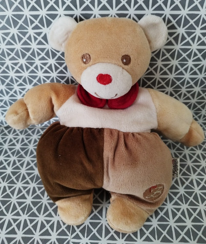 Doudou peluche ours - , grelot