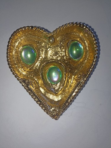 Broche coeur vintage - broche,