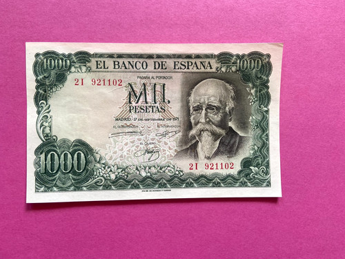 Superbe billet 1000 - 1000, pesetas
