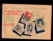 CARNET DE 9 TIMBRES TUBERCULOSE. ANNEE 1929