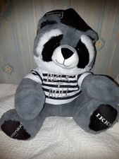 Peluche Doudou Ours Raton Laveur IKKS par Marionnaud Paris 29 cm Assis Ttbe