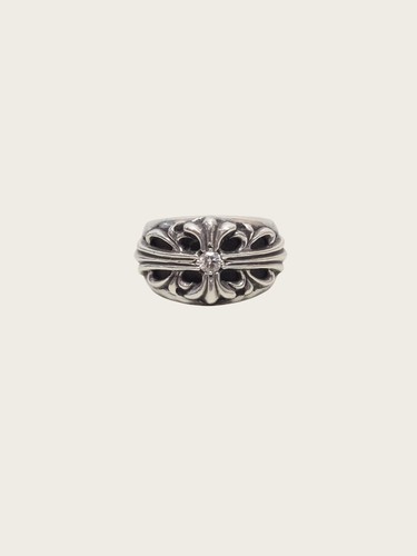 Chrome hearts bague croisée - chrome,