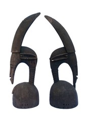 Ancien couple de cimier Tiwara