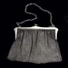 XIXe Ancien Sac de Bal Argent