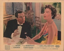 LOBBY CARD PHOTO PRODUCTION CINEMA THE BAREFOOT CONTESSA AVA GARDNER E.O'BRIEN