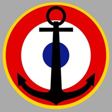 STICKER COCARDE MARINE FRANCAISE PORTE AVION WW2 ARMEE FRANCE AUTOCOLLANT AV015