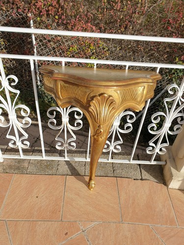 Elegante console dore - console, style