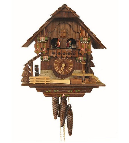 Horloge coucou bois avec - horloge,