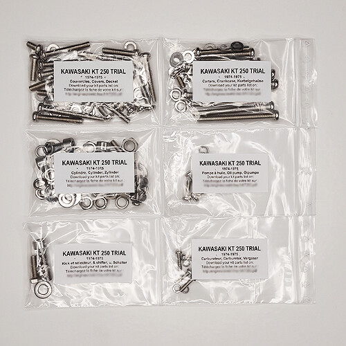 Kawasaki 250 1975 - 1975-1976, kit