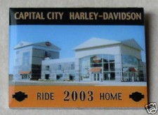 CAPITAL CITY 2003 100th HARLEY DAVIDSON DEALER RIDE HOME VEST HAT JACKET PIN 
