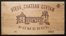 Estampe , façade de caisse vins château VIEUX CHATEAU CERTAN 2014 ref 50