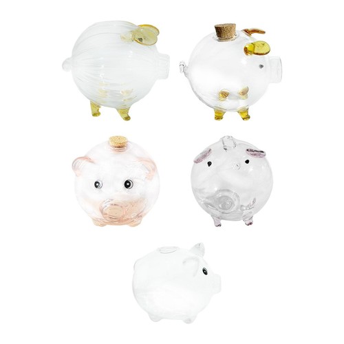 Tirelire cochon verre - tirelire, en