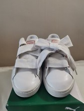 Baskets Femme PUMA Heart Cuir Blanc/Rose Gold Pointure 37 (Lacets Satin Offerts)