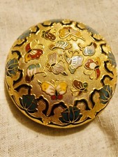 Chinese Cloisonne Gold Metal