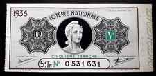 1 billet de loterie Nationale