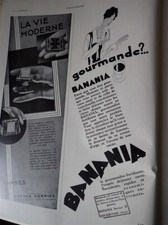BANANIA + montre TAVANNES DUNHILL publicité papier ILLUSTRATION 1930 col