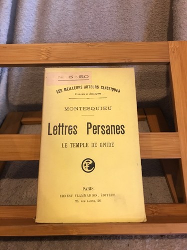 Montesquieu lettres persanes - lettres,