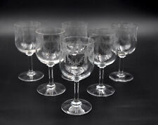 6 verres à eau en verre de Meisenthal modèle Pasteur gravure Empire série n° 3