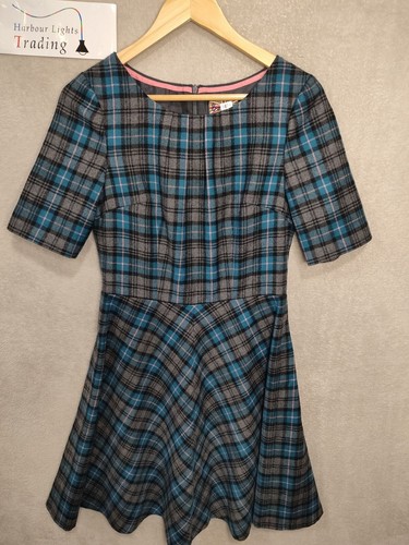 Boden dress skater blue grey - dress,