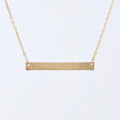 Large hammered horizontal gold - hammered,