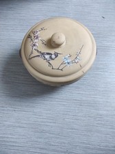 Pot à riz couvert poterie Asiatique Japon céramique D'Yixing décor oiseaux 