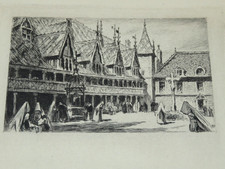 Henry CHEFFER (1880-1957) EAU FORTE ORIGINALE BEAUNE COTE d'OR BOURGOGNE 1940 d