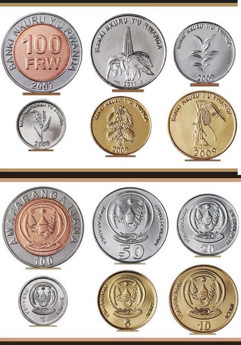 Rwanda pcs unc coins set - pcs, 1