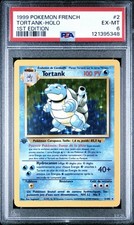 1999 Pokemon FRENCH 1st Edition Base Set Tortank-Blastoise Holo 2/102 PSA 6
